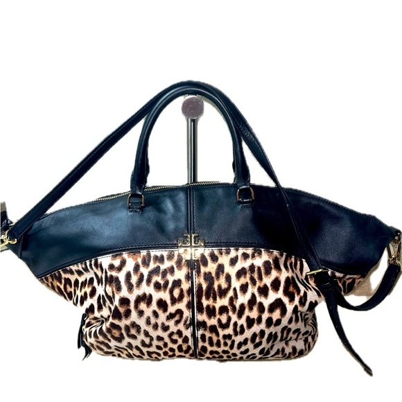 Tory Burch Ivy Leopard Slouchy Satchel - Picture 1 of 5